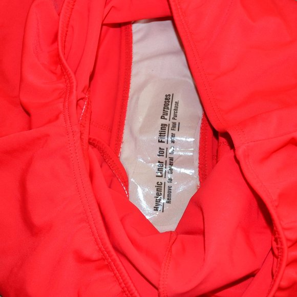 NWT Islander Retro Red Pin-up Bustier Swim Skort Bikini Matching Set Size 12 - Picture 4 of 7